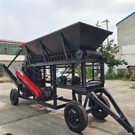 电动土壤粉碎机 择众大型皮带传送碎土机 30吨铲车上料粉土机