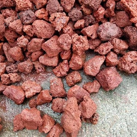 乾富供应人工湿地用红色火山石 滤料火山石