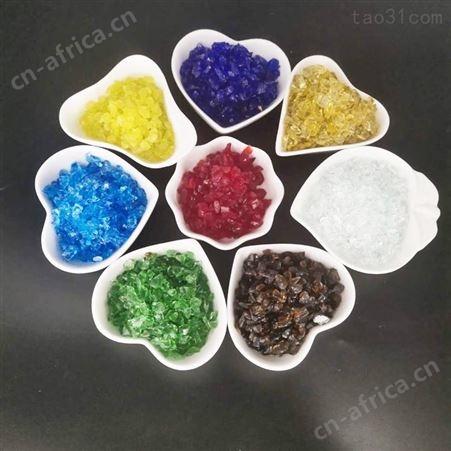 乾富玻璃砂厂家供应透明玻璃砂 彩色玻璃砂