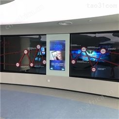 内蒙古兴安盟 广告滑轨屏 展厅展馆互动自动导轨屏方案 实木门酒店屏风滑轨屏
