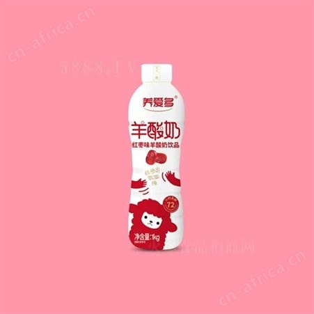 养爱多红枣味羊酸奶饮品1kgX6时尚营养美味