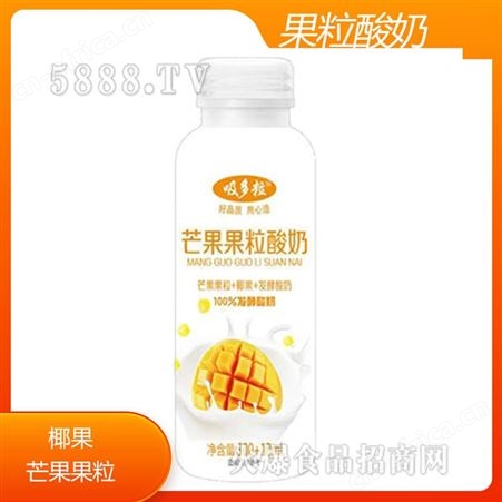 芒果果粒酸奶310ml椰果发酵代餐饮品商超渠道