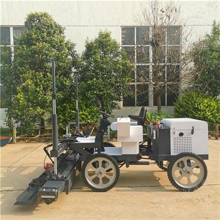 地下车库地坪施工座驾式摊铺机 四轮激光整平机 液压搅龙摊铺