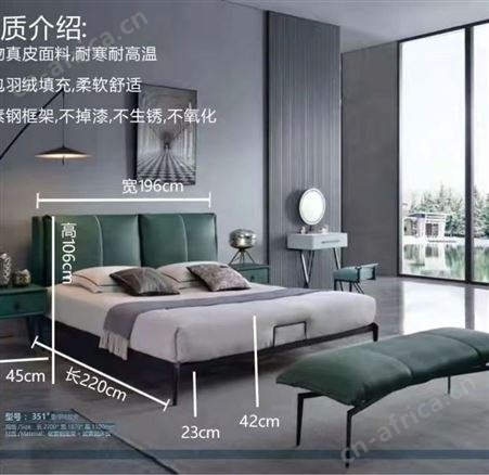 北欧科技布床现代简约双人主卧轻奢实木免洗纳米小户型布艺床软包