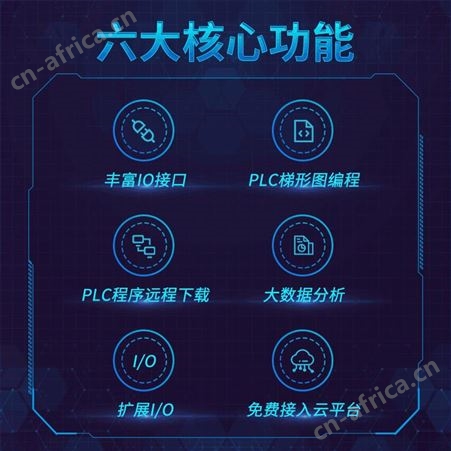 蓝蜂远程监控可编程逻辑控制网关支持PLC梯形图编程免费接云平台