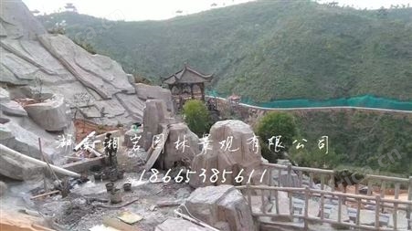 长沙水泥假山 塑石假山园林 卡通假山工程 庭院假山假山假树施工队