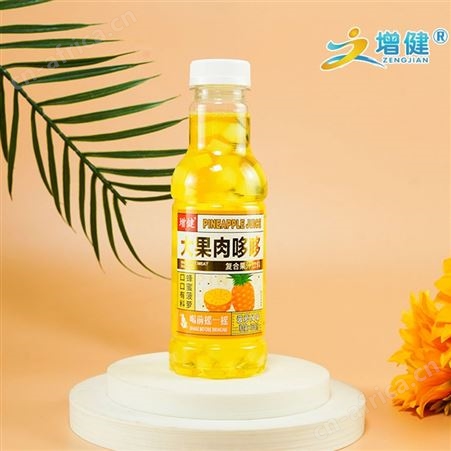 增健菠萝风味大果肉哆哆复合果汁饮料460ml代理