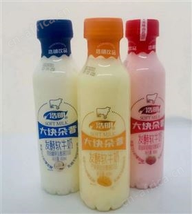浩明大块朵昔发酵软牛奶草莓果粒乳酸菌饮品招商市场箱装400ml