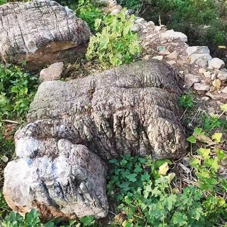 生态园假山石 瀑布景观塑石 黑龟纹石 别墅假山批发