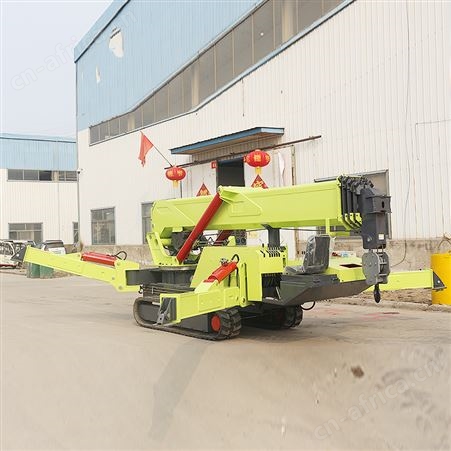蜘蛛吊楼顶窄巷狭小空间作业吊臂可加长油电两用微型履带吊车
