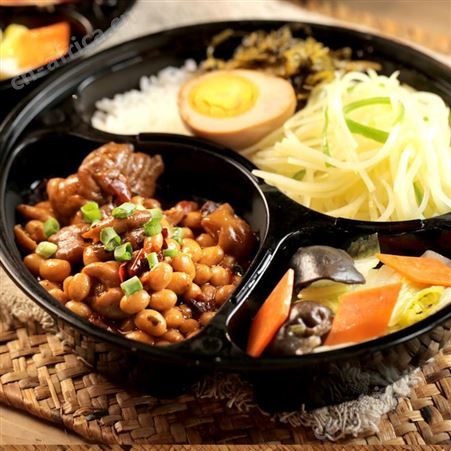 有未来盖浇套餐饭可堂食外卖 送一次性打包快餐盒方案750-1000ml