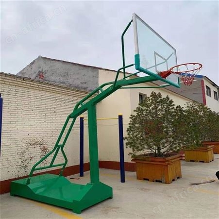 华丽体育方管成人固定式篮球架地埋式篮球架室外埋地式篮球架圆管篮球架