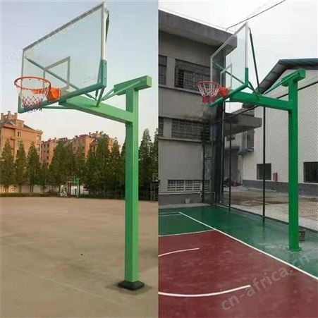 华丽体育方管成人固定式篮球架地埋式篮球架室外埋地式篮球架圆管篮球架