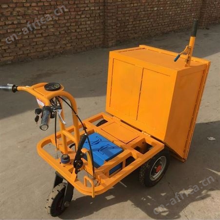 液压手推自卸翻斗车 自卸工程三轮车 电动灰斗车 养殖农用翻斗车