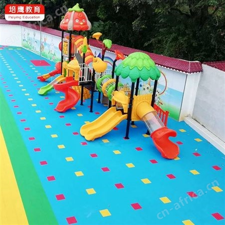 户外幼儿园悬浮式拼装地板彩色塑胶地面12.5mm篮球场地胶减震防滑