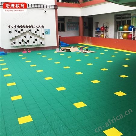户外幼儿园悬浮式拼装地板彩色塑胶地面12.5mm篮球场地胶减震防滑