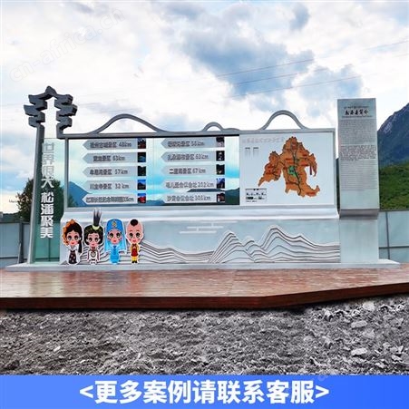 蓝岸 景区公园户外标识标牌定制 乡村导视系统广告牌 标识标牌厂家