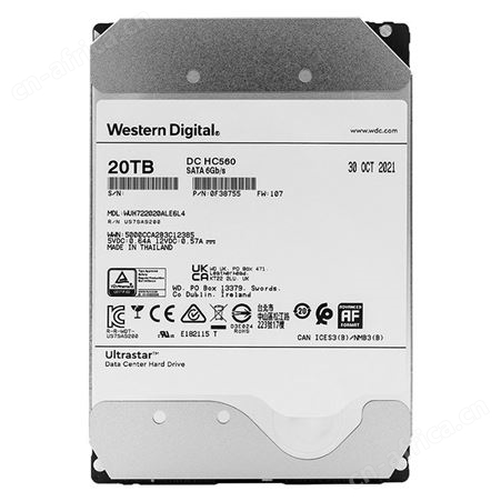 西数WD WUH722020ALE6L4 20T 企业级硬盘 SATA6Gb/s 7200转 3.5
