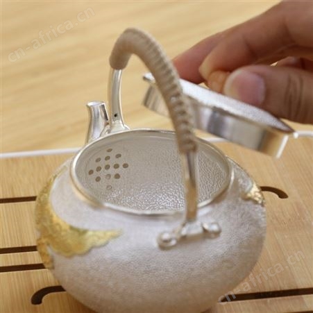 纯手工小银壶999纯银日本茶具家用烧水泡茶壶足银茶具礼品