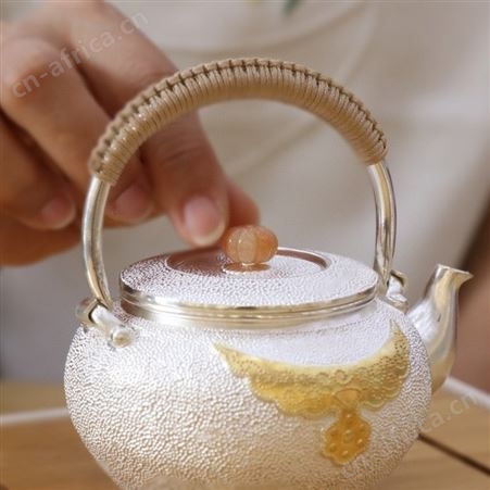 纯手工小银壶999纯银日本茶具家用烧水泡茶壶足银茶具礼品