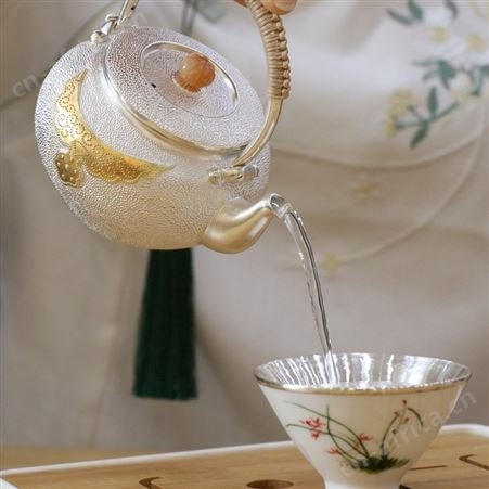 纯手工小银壶999纯银日本茶具家用烧水泡茶壶足银茶具礼品