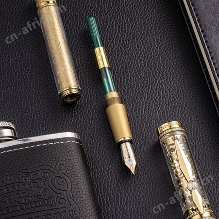 英雄钢笔H90送礼收藏金笔18K透明树脂金套杆90周年纪念款