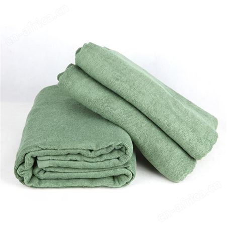 厂批发棉配发草绿色毛巾被 夏绿色毛巾毯棉毛毯空调被