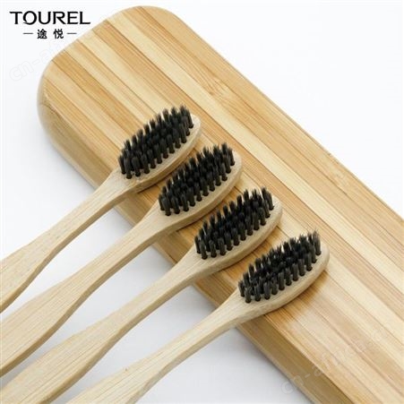 TOUREI途悦一次性竹牙刷创意定制款竹漆牙刷批发酒店宾馆民宿客房